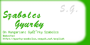 szabolcs gyurky business card